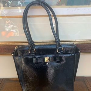 Kate Spade black patent leather handles/cross body